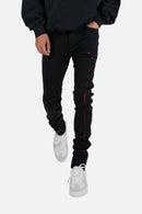 X412 Lava Skinny Denim - Black/Red